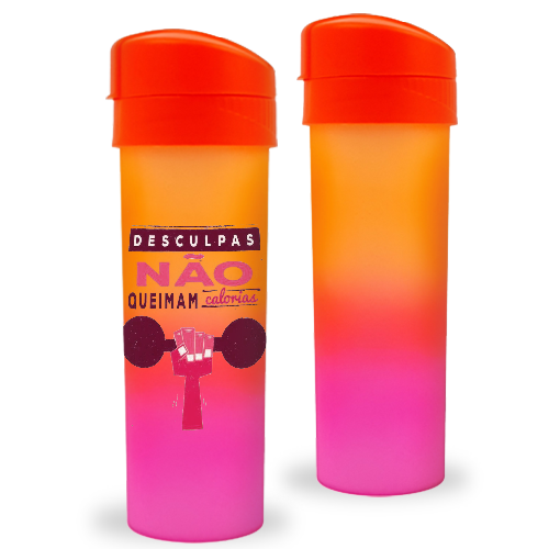 Garrafa Slim Fit | 540ml | Laranja e Rosa
