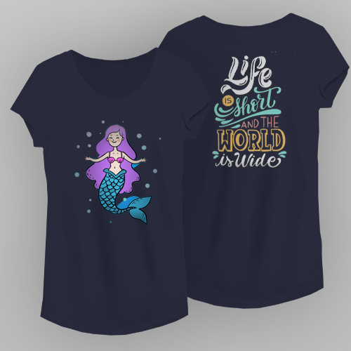 Baby Look Long Premium | Azul Marinho