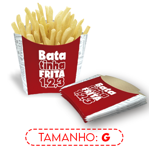 BATATA FRITA | G | NEW VERMELHA | PACOTE: 50UNDS