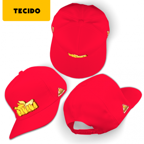 Boné Básico | Tecido | Vermelho