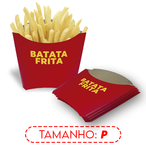 BATATA FRITA | P | POP VERMELHA | PACOTE: 50UNDS