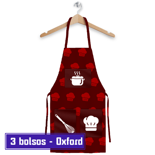 Avental Com Bolso | 60x80cm | 3 Bolsos | Oxford