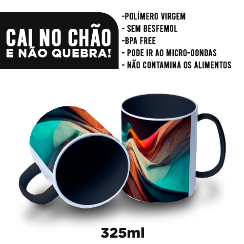Caneca de Polímero | Preta | 325ml