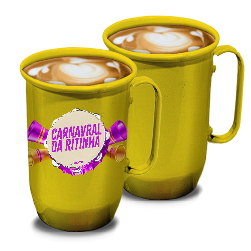 Caneca de Alumínio | 800ml | Amarela