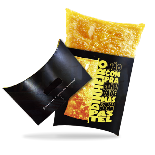 EMBALAGEM DE PASTEL | PRETA | PACOTE: 50UNDS