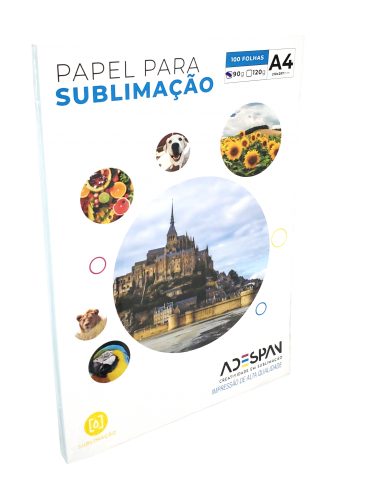 Papel Sublimático 90g | A4 | Fundo Azul